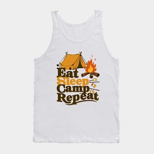 Eat Sleep Camp Repeat. Vintage Tank Top